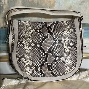 Michael Kors Snake Print Shoulder Bag - Gray